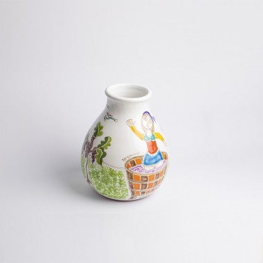 Vase de simone pottery Folk Grape Harvest VS539FKE Vase de simone pottery Folk Grape Harvest VS539FKE
